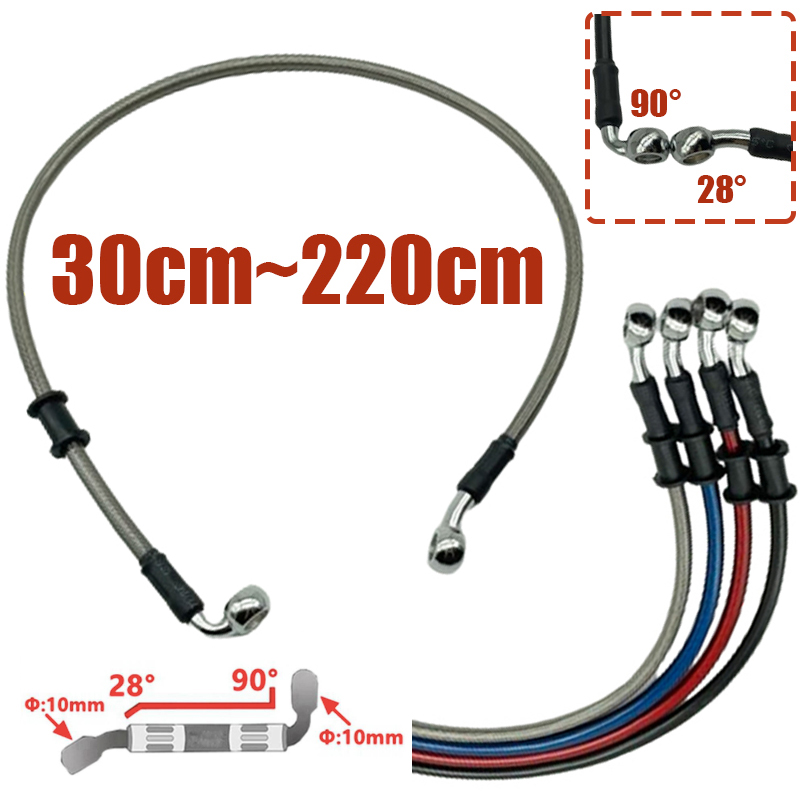 Motorcycle Brake Cable - Argento da 30 cm a 220