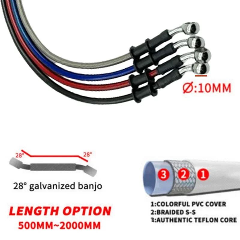 2X Universale 30cm-220cm 28 °  - Motorcycle Brake Cable recensione e prezzo